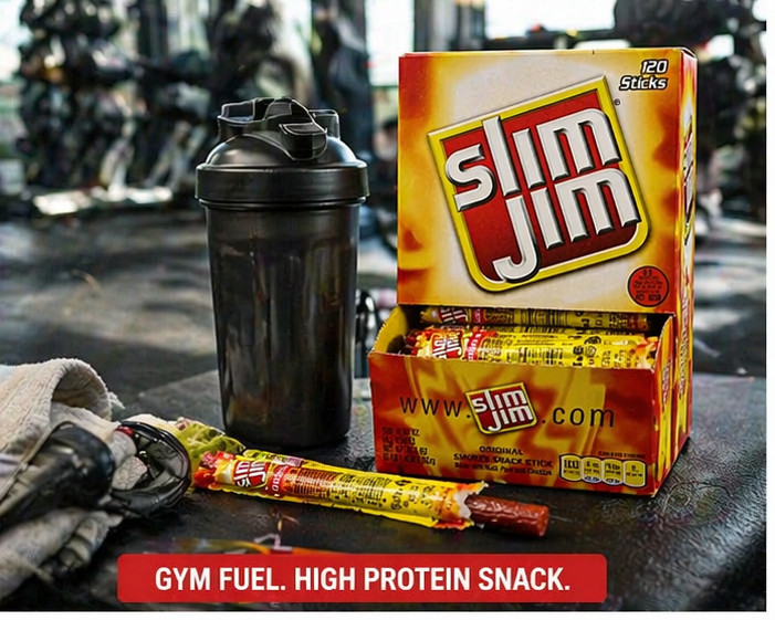 Slim Jim Snack Sized Smoked Meat Sticks, Original Flavor, 0.28 oz, 120 Count
