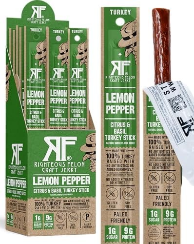 Righteous Felon Meat Sticks | 100% Turkey Sticks | Gluten Free & Keto Meat St…