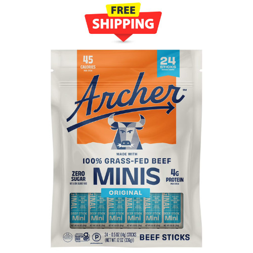 Archer Original Mini Beef Sticks 0.5 oz 24 pk