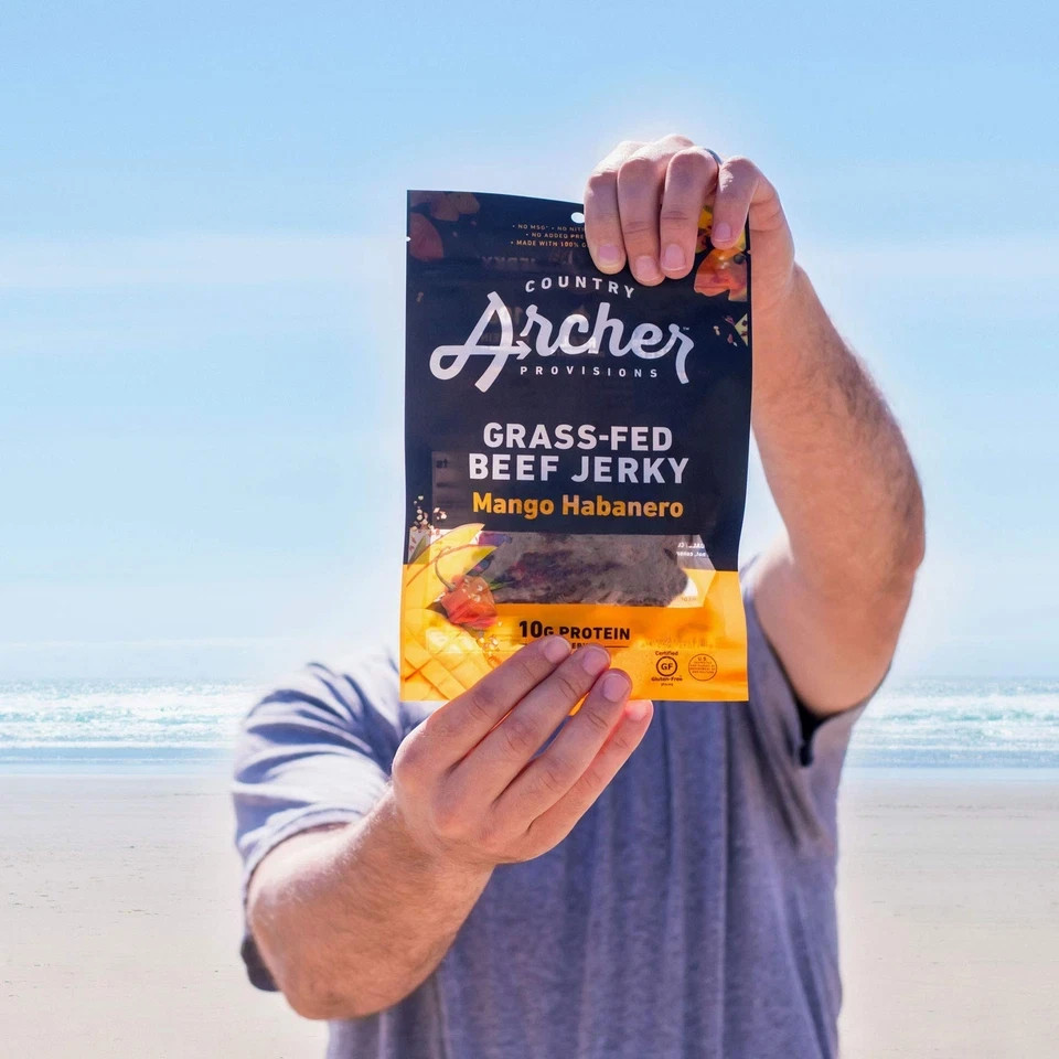 Country Archer Grass-Fed Beef Jerky – Beef Jerky Snack Pack Beef Jerky Bulk I…