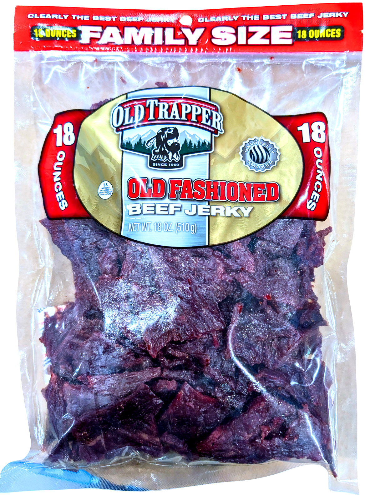 Old Trapper Beef Jerky Old Fashioned Family Size 18 Oz EXP 08/2027