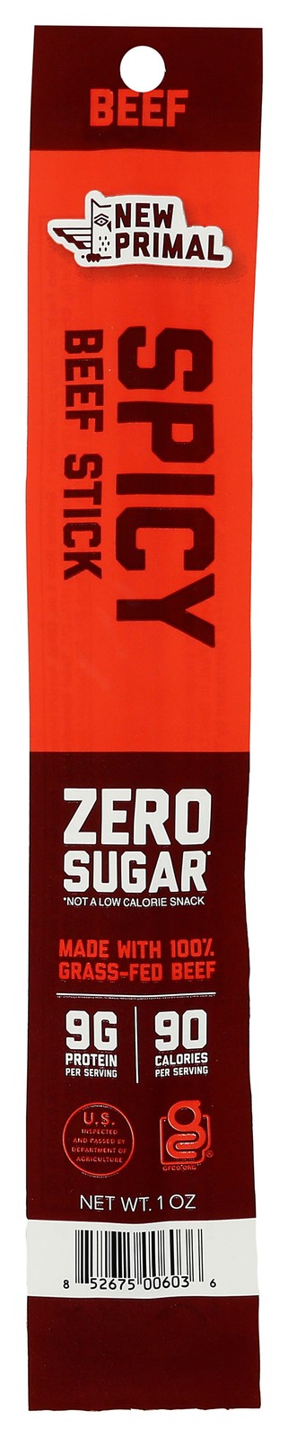 Spicy Grass Fed Beef Stick By New Primal 1 Oz Meat Snack 20 Pack