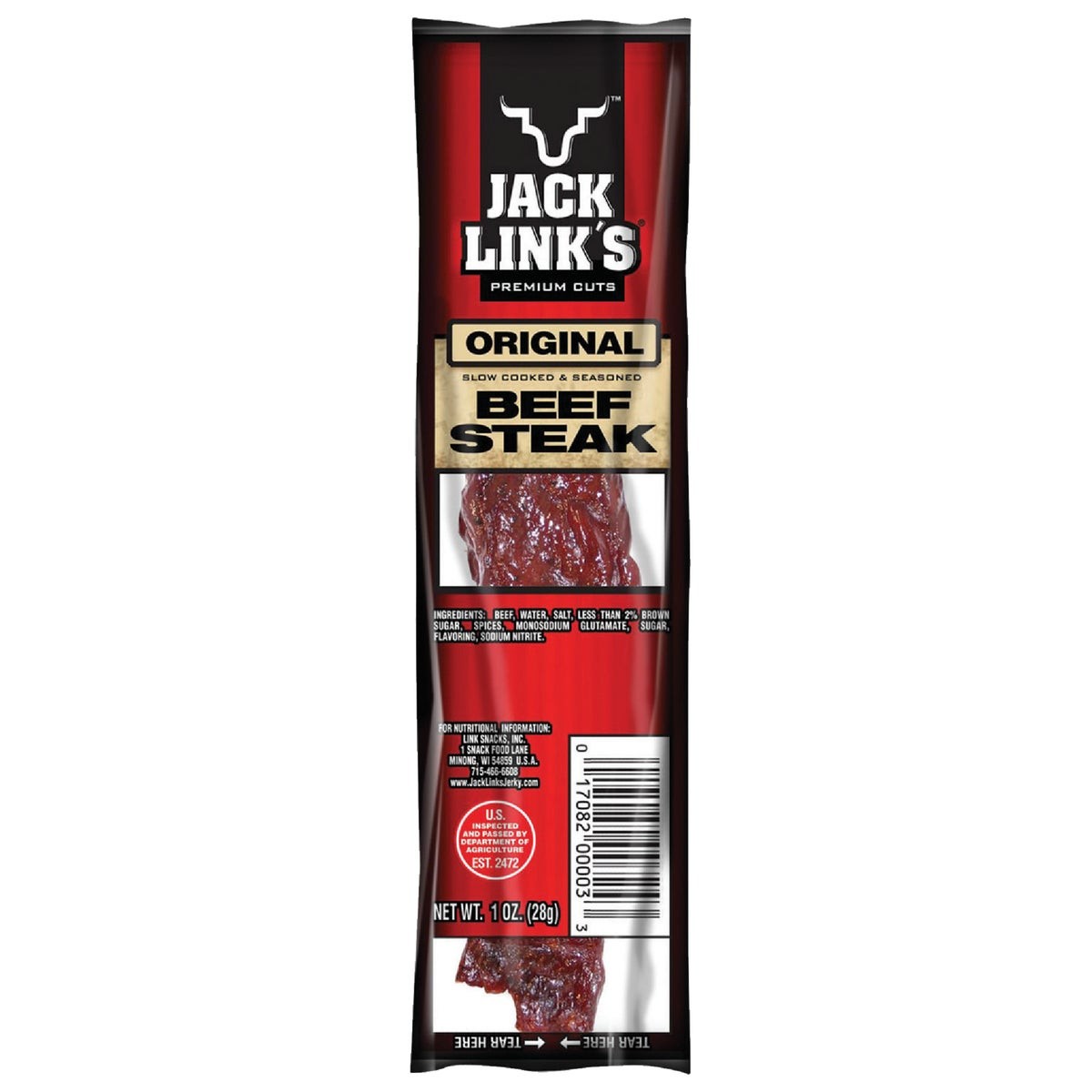 Jack Link’s 1 Oz. Original Beef Steak Jerky 00402 Pack of 12 Jack Link’s 00402
