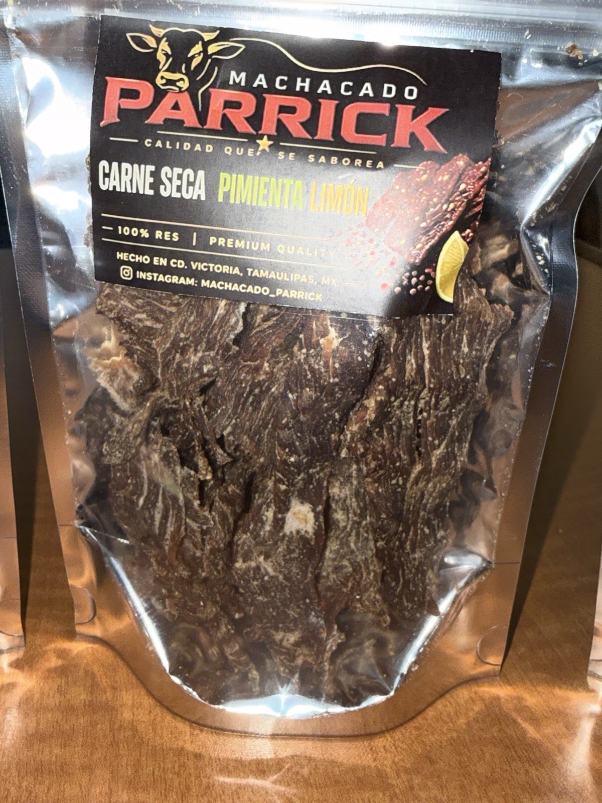 Beef Jerky( Carne Seca Parrick) Flavor Pimienta Limon