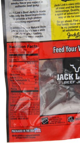 Jack Link’s Beef Jerky, Teriyaki, 3.25-Ounce Bags (Pack of 4)
