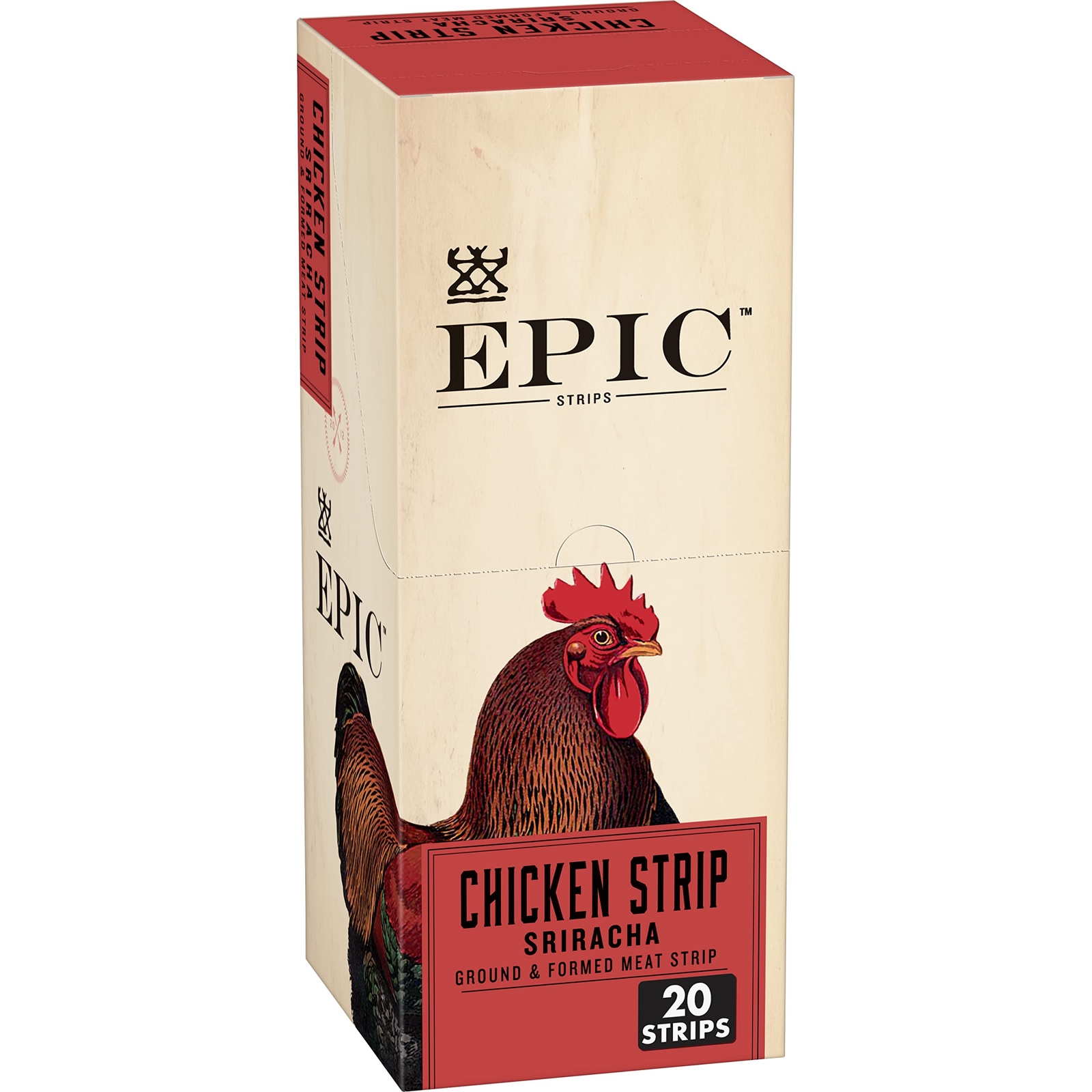 Sriracha Chicken Jerky Protein Snack Strip Whole30 Keto Gluten Free 0.8oz