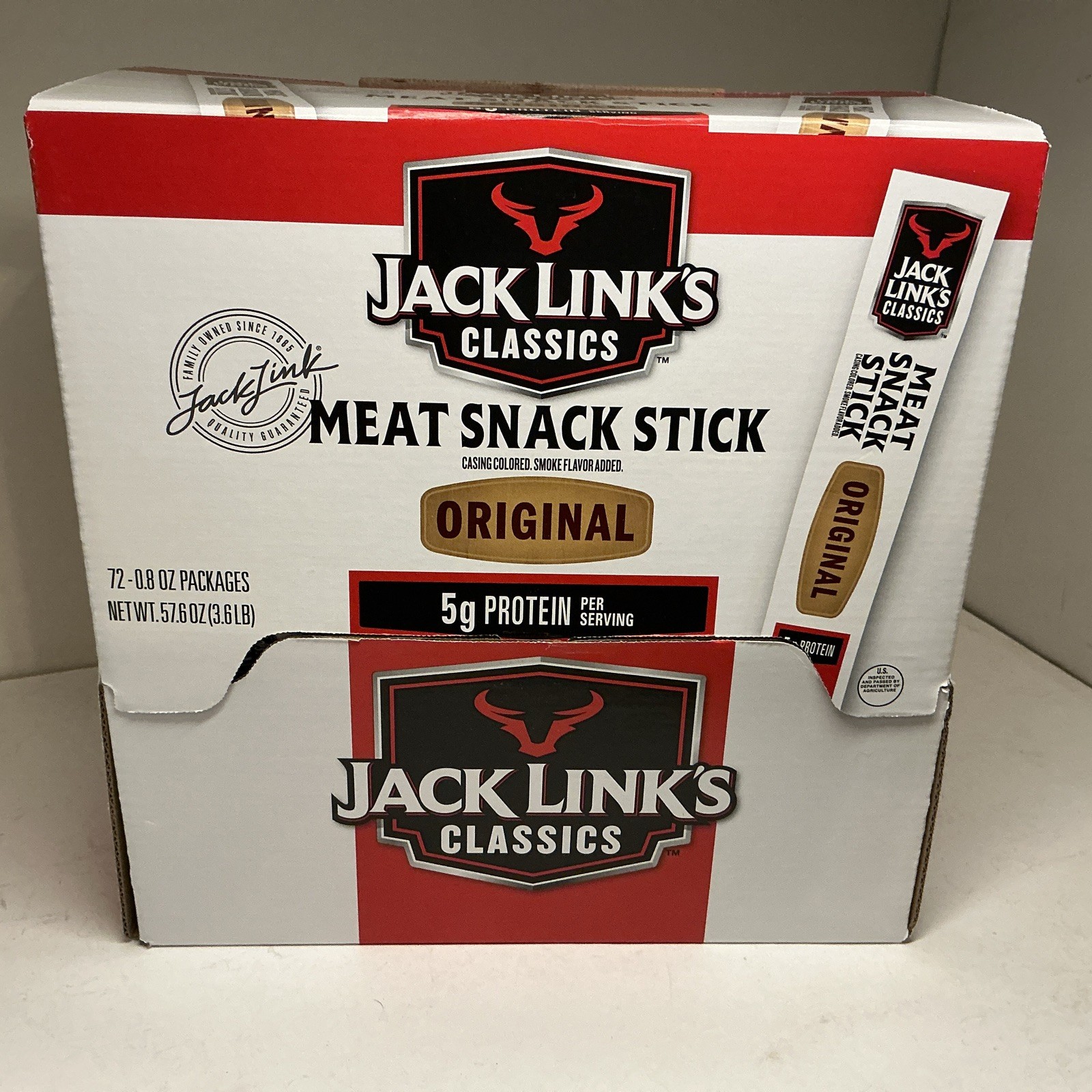 NIOP 72 Jack Link’s Classics Meat Snack Stick Original 0.8 oz Sticks 6/ 2026