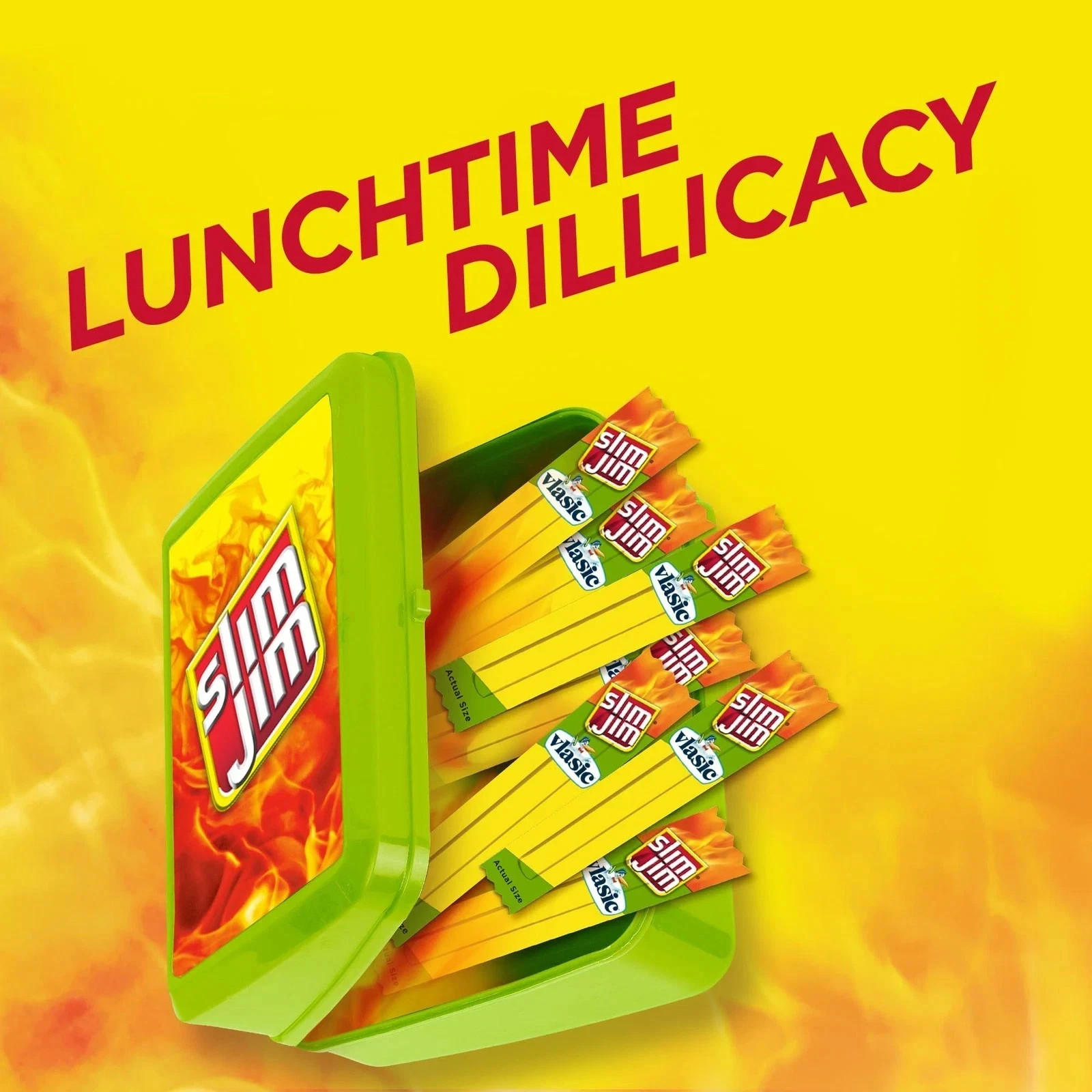 Slim Jim Smoked Meat Sticks Vlasic Dill Pickle Flavor 6g Protein Per Serving …