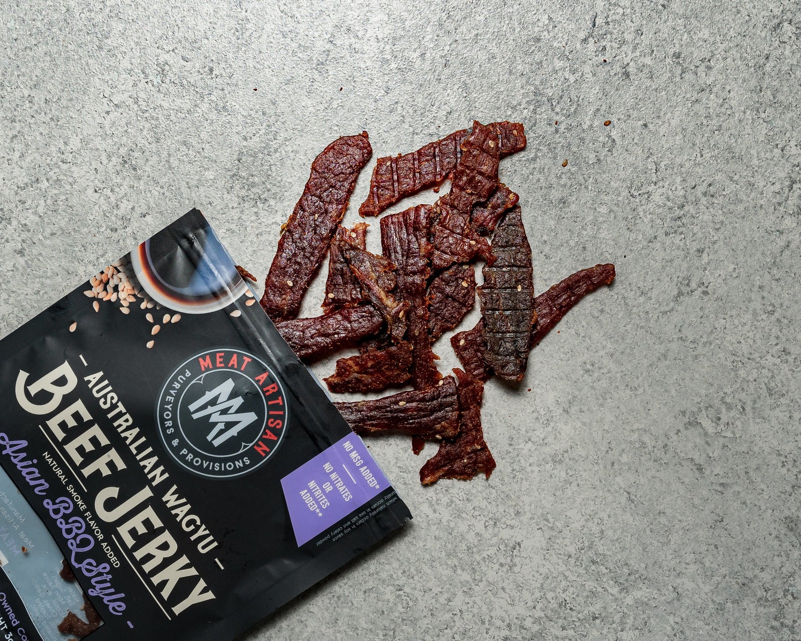 AUSTRALIAN WAGYU BEEF JERKY – ASIAN BBQ STYLE TENDER OUR GEHRKE SHOP 3 oz.