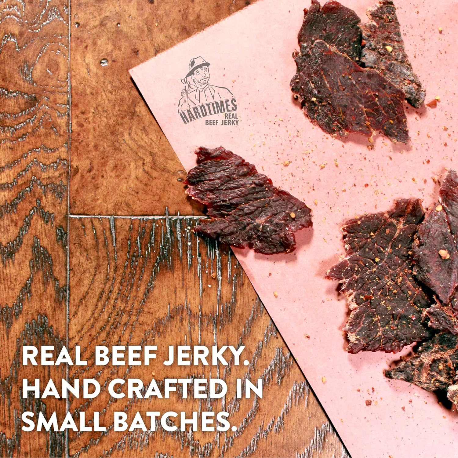 Hardtimes Handcrafted Beef Jerky – Original Flavor – 8 Oz. Jar