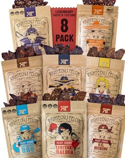 Gluten-Free Jerky Snack Packs – High Protein Sampler