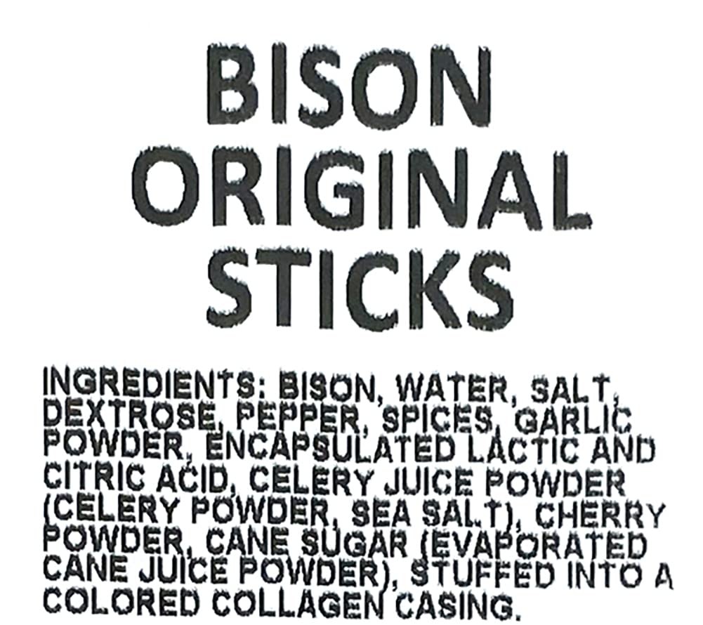 Meat Sticks – 100% Bison Sticks, USA Raised, 15 Grams High Protein Meat Snack…