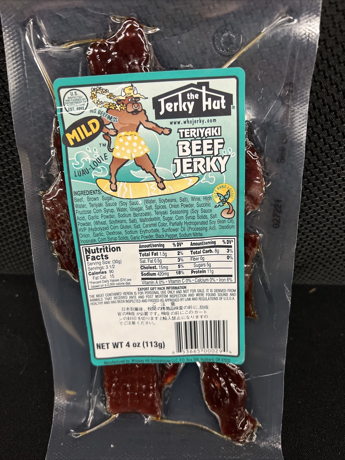 The Jerky Hut Beef Jerky VARIETY PACK – 4oz Bags – 4 Flavors – Made In USA