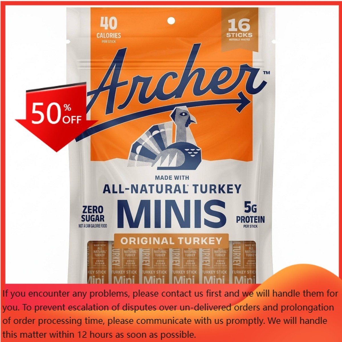 Country Archer Rosemary Turkey Mini Sticks – 7.36oz/16ct