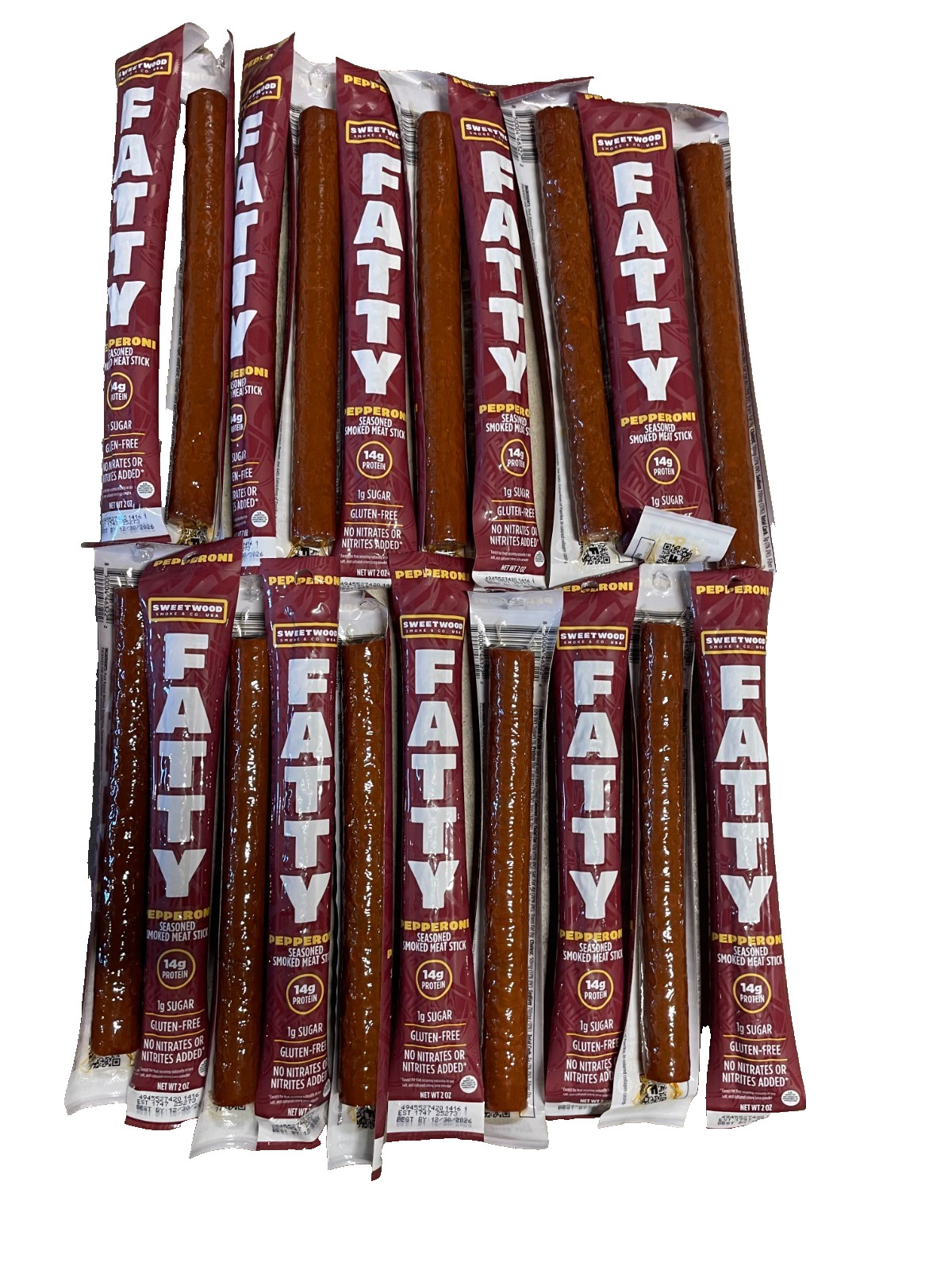 FATTY Smoked Meat Sticks 20 sticks PEPPERONI 2oz Per
