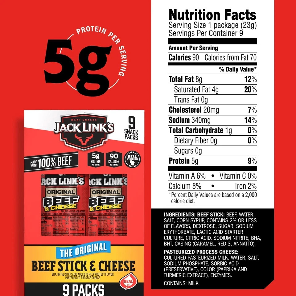 Original Beef & Cheese Sticks 9 Pack