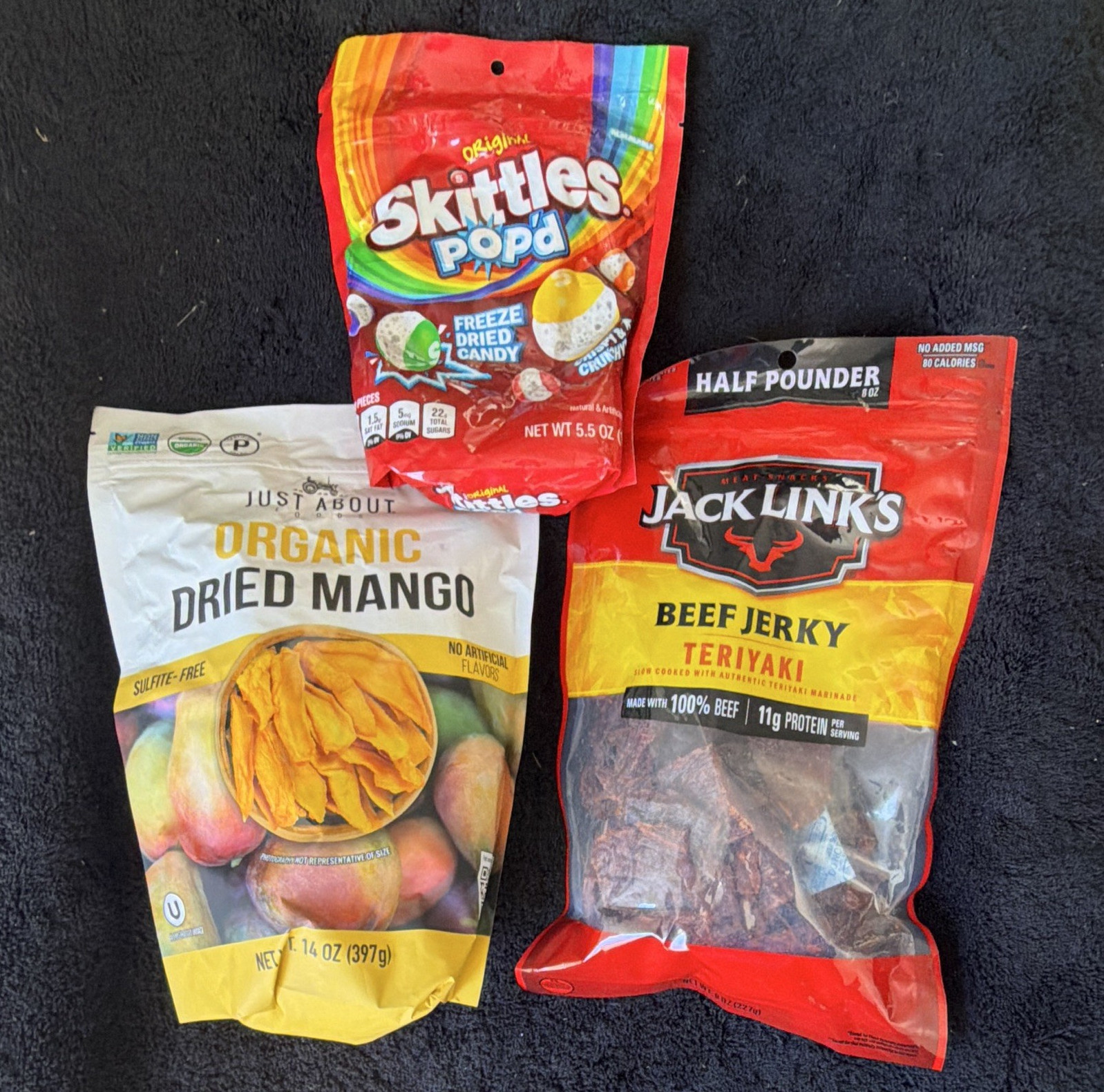 Jack Link’s Teriyaki Beef Jerky 8 oz Bag, No MSG, 80 Calories per Serving