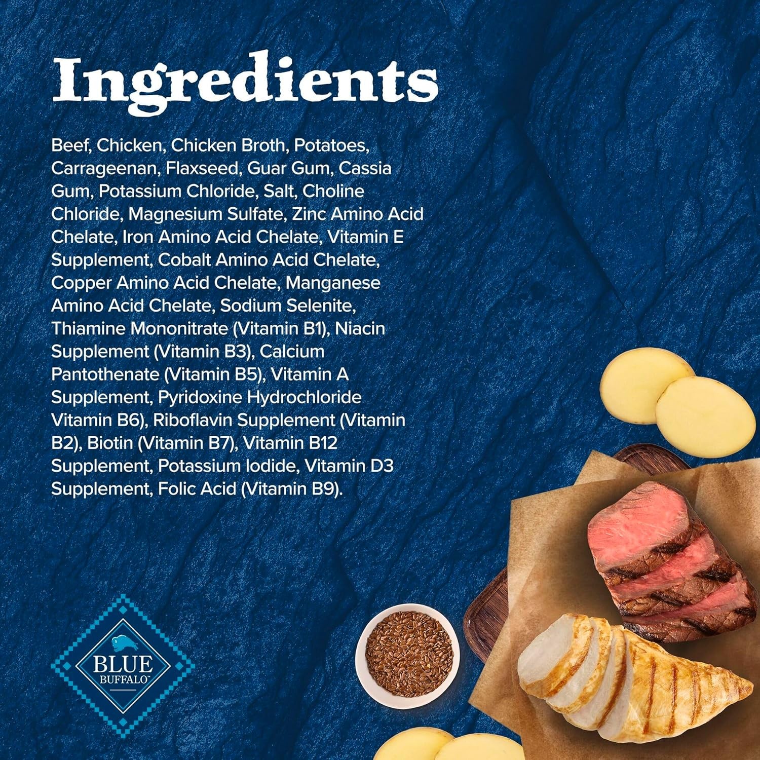 Blue Buffalo Wilderness Beef & Chicken Grill Grain-Free Canned Dog Food, 12.5-oz