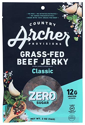 Country Archer Classic Grass-Fed Beef Jerky Zero Sugar, 2 oz