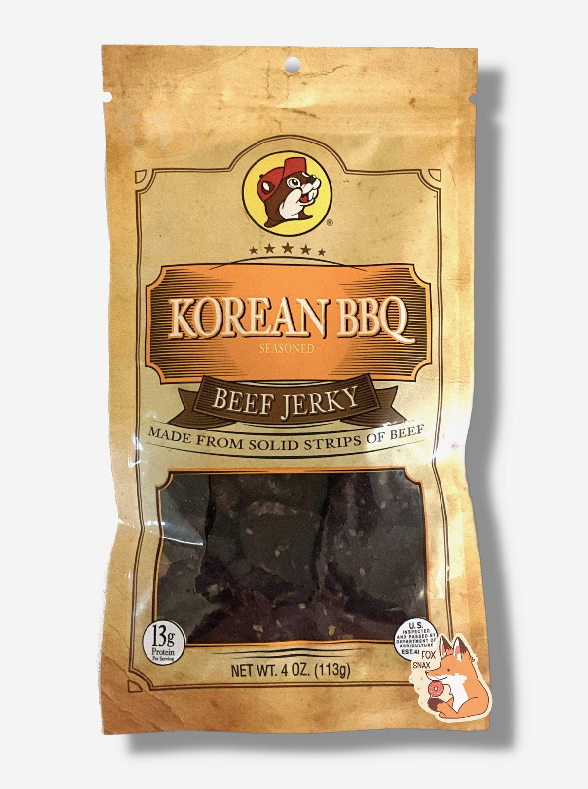 Buc-ee’s Korean BBQ Beef Jerky – Beef Snack, Bold Asian-Inspired Flavor, Tender