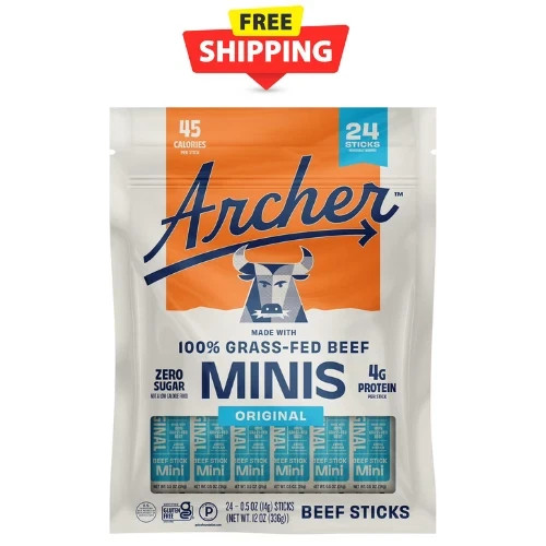 Archer Original Mini Beef Sticks 0.5 oz 24 pk