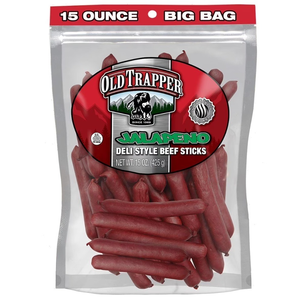 Jalapeno Smoked Beef Sticks 15oz Resealable Bag of Premium Meat Snacks