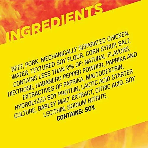 Slim Jim Giant Smoked Meat Sticks, Hot AF Flavor, 6g Protein Per Stick, 24 Count