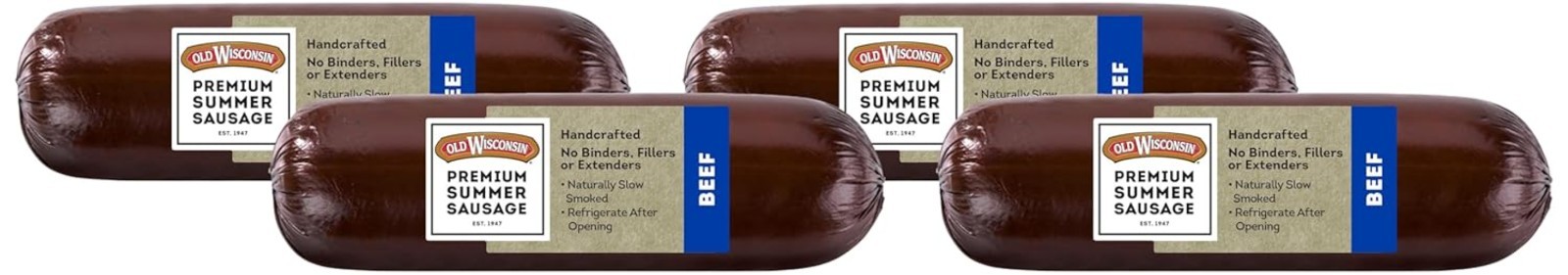 Summer Sausage, 100% Natural Meat, Charcuterie, Ready to Eat, High Protein, L…