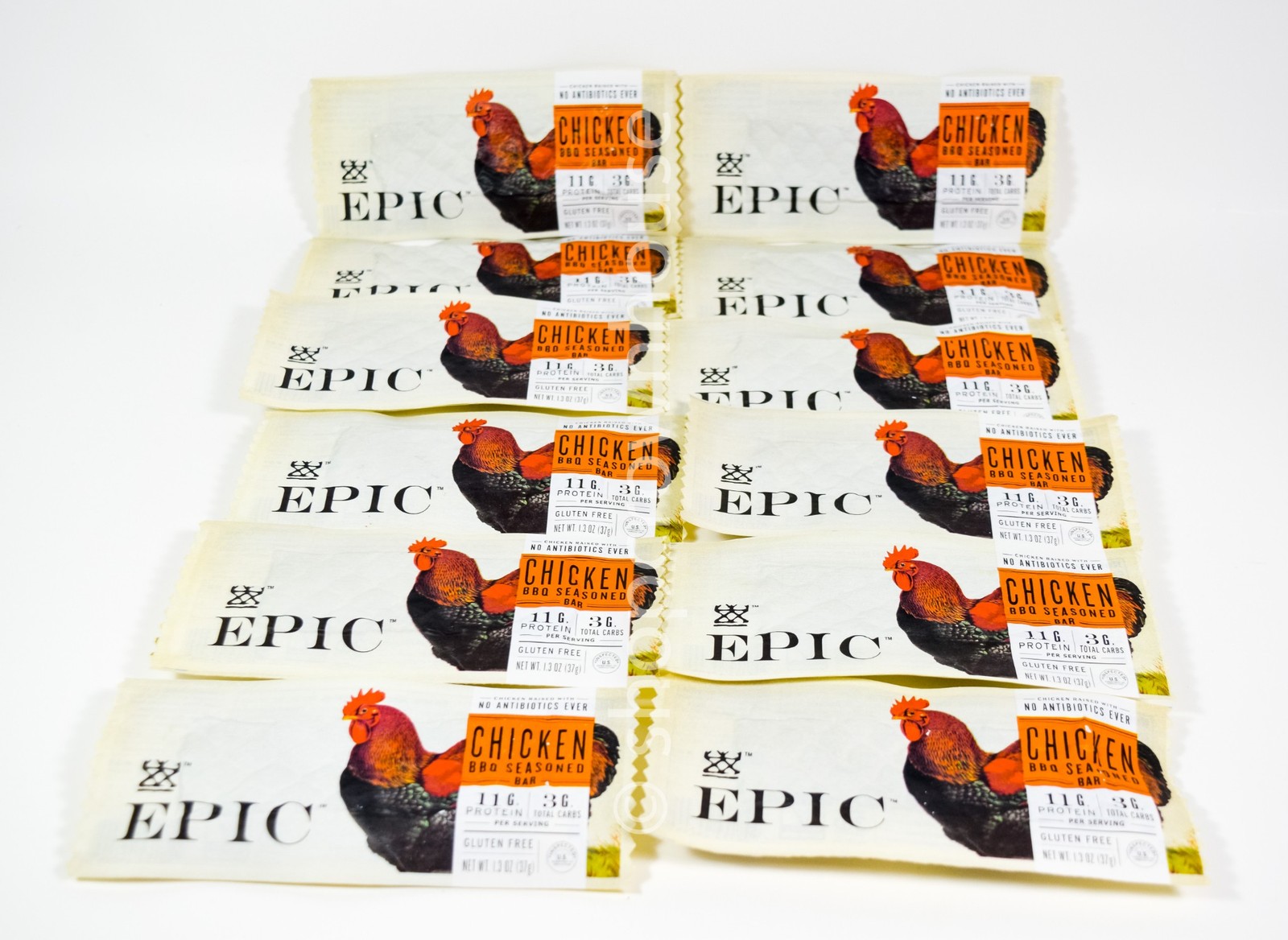 12 Epic CHICKEN BBQ Seasoned Bar 1.3oz 11g Protein GlutenFree 09/04/2026 Non-GMO
