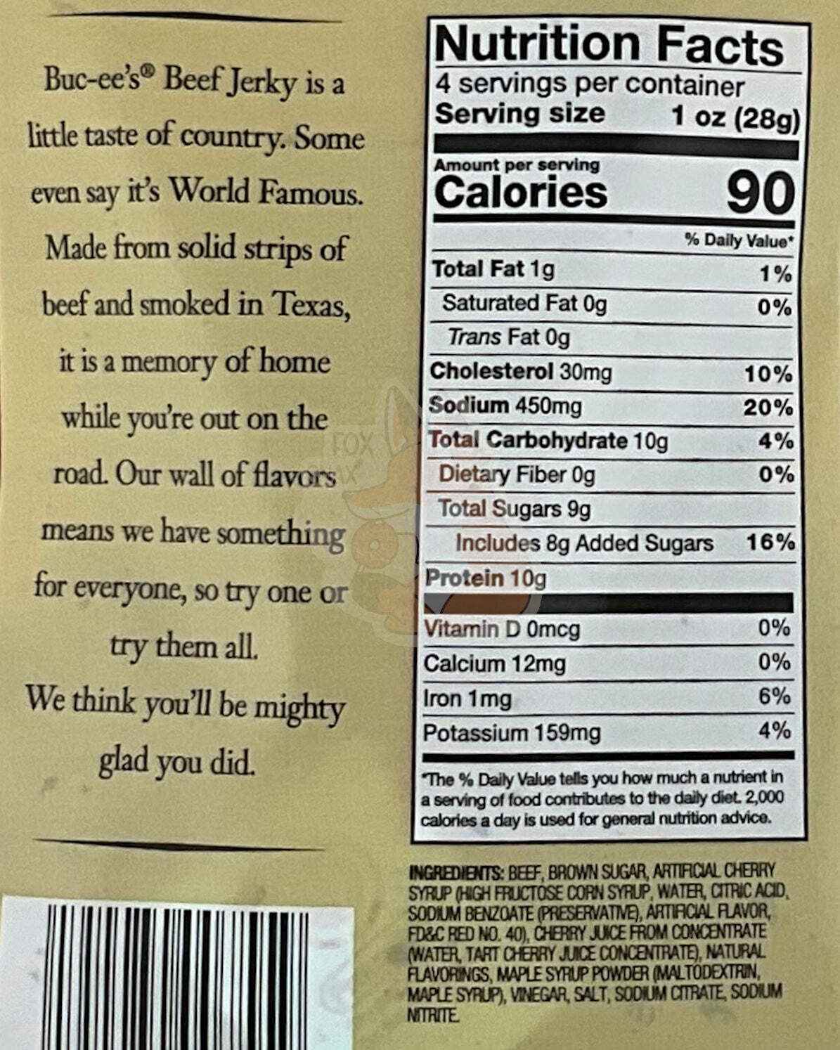 Buc-ee’s Cherry Maple Beef Jerky