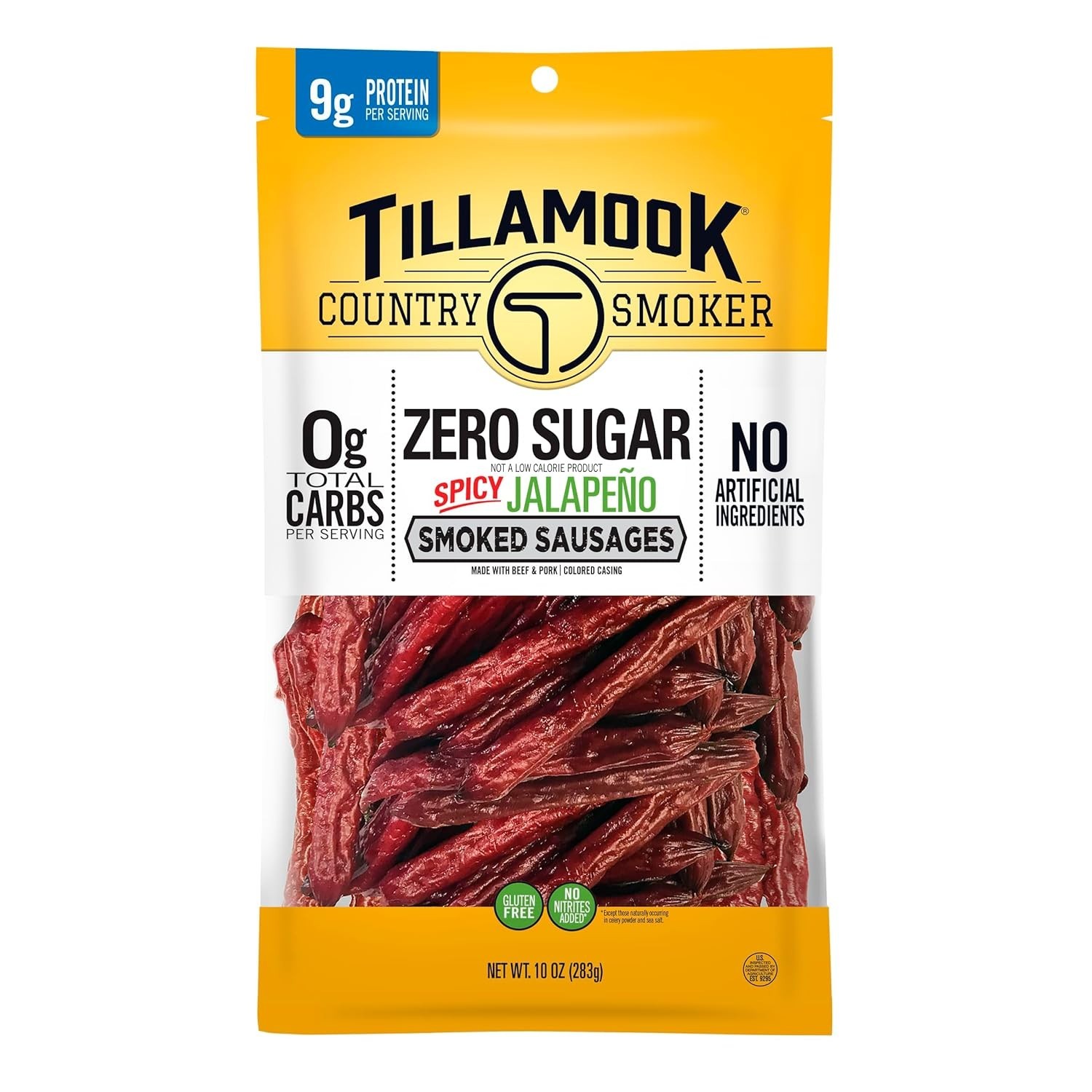 Keto Friendly Spicy Jalapeño Smoked Sausages | 10 Oz | Zero Sugar Delight