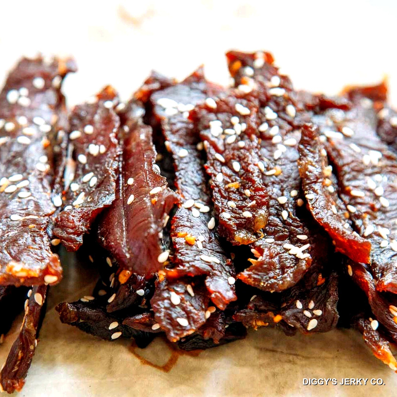 FINEST HOMEMADE spicy Teriyaki BEEF JERKY 1/2 LB BAG VACUUM SEALED TOO!