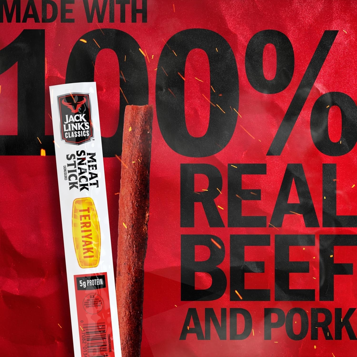 Jack Link’s Classics Teriyaki Jerky Sticks – Made with Beef and Pork – Ready …