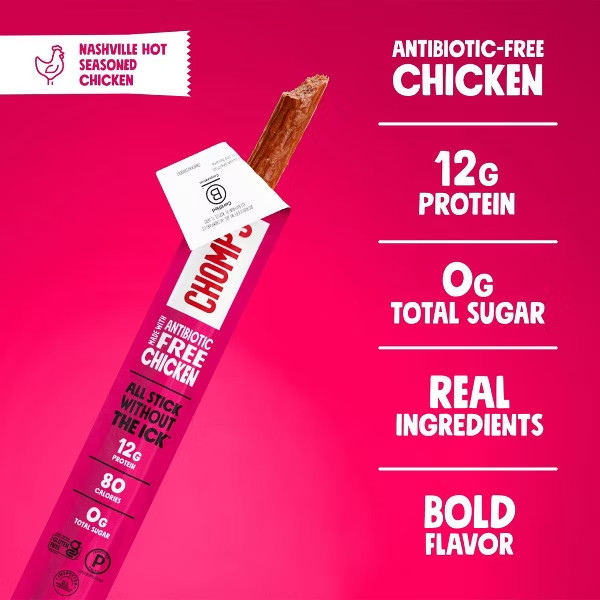 Chomps Snack Sticks Nashville Hot Chicken Meat Sticks – 1.15oz