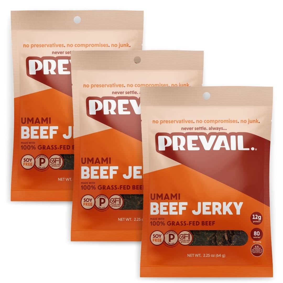 PREVAIL Umami Grass-Fed Beef Jerky | SOY FREE | 100% Grass-Fed | Gluten Free …