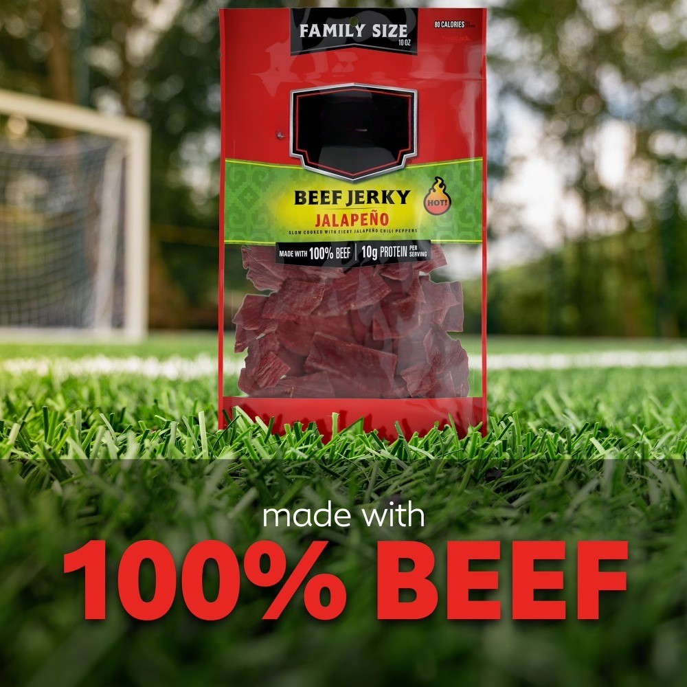 Spicy Beef Jerky, Jalapeño, Made With 100% Beef, 10g of Protein per Serving
