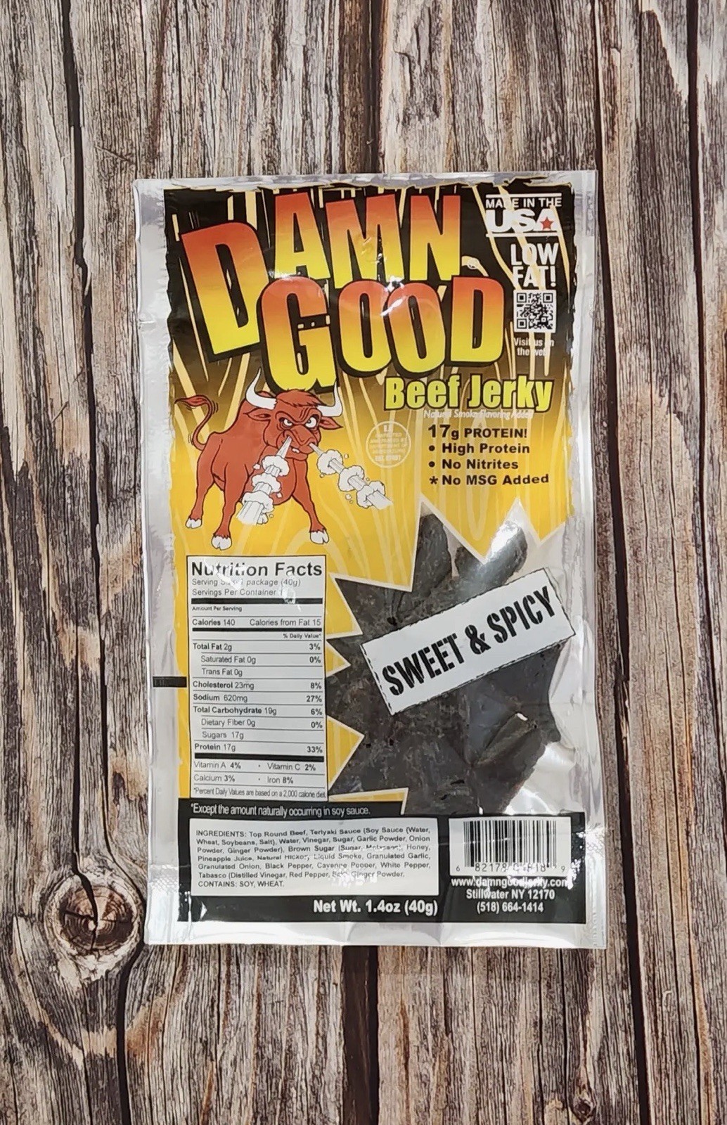 Bundle of 5 bags Damn Good Sweet & Spicy Beef Jerky 1.4oz Pantry High Protein