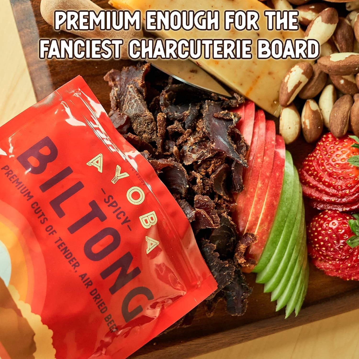 Gluten Free Air Dried Beef Biltong Slices 2 Ounce Pack of 3 South African Snack