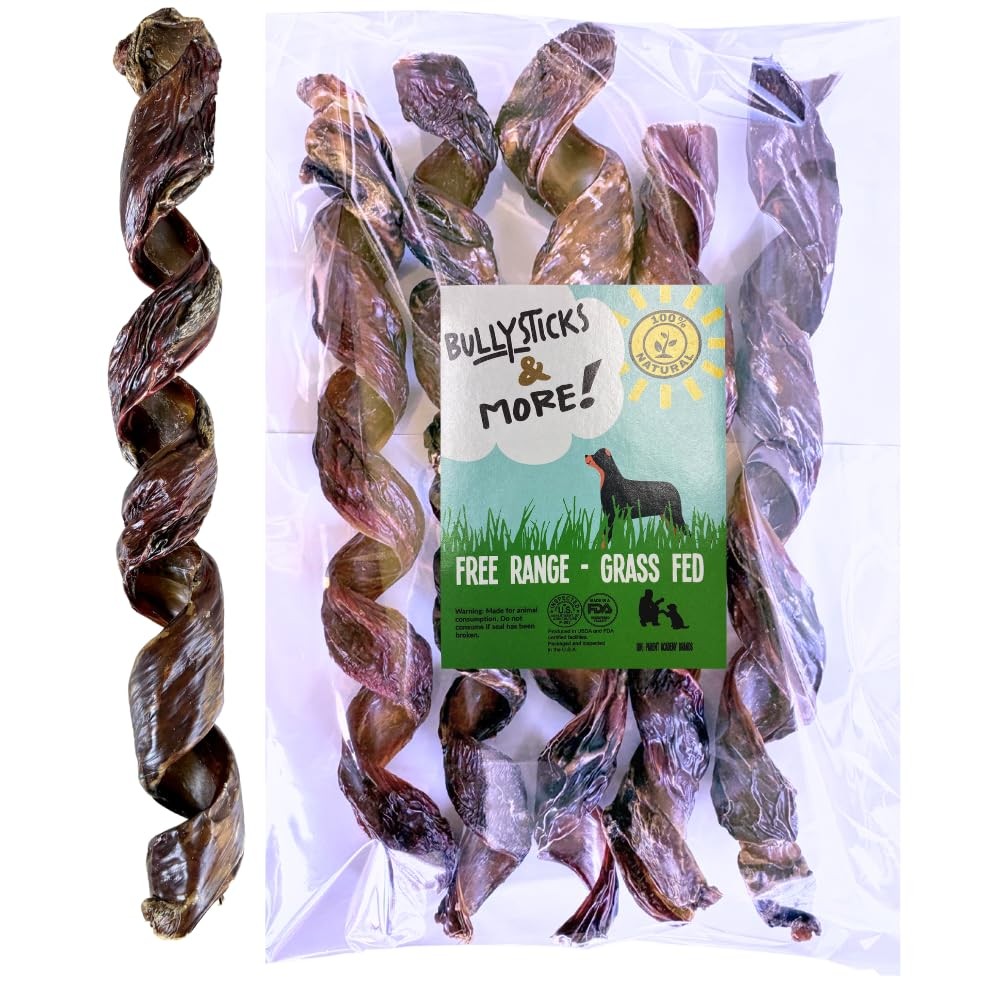 BULLYSTICKS Beef Esophagus Springs 12″ 4ct