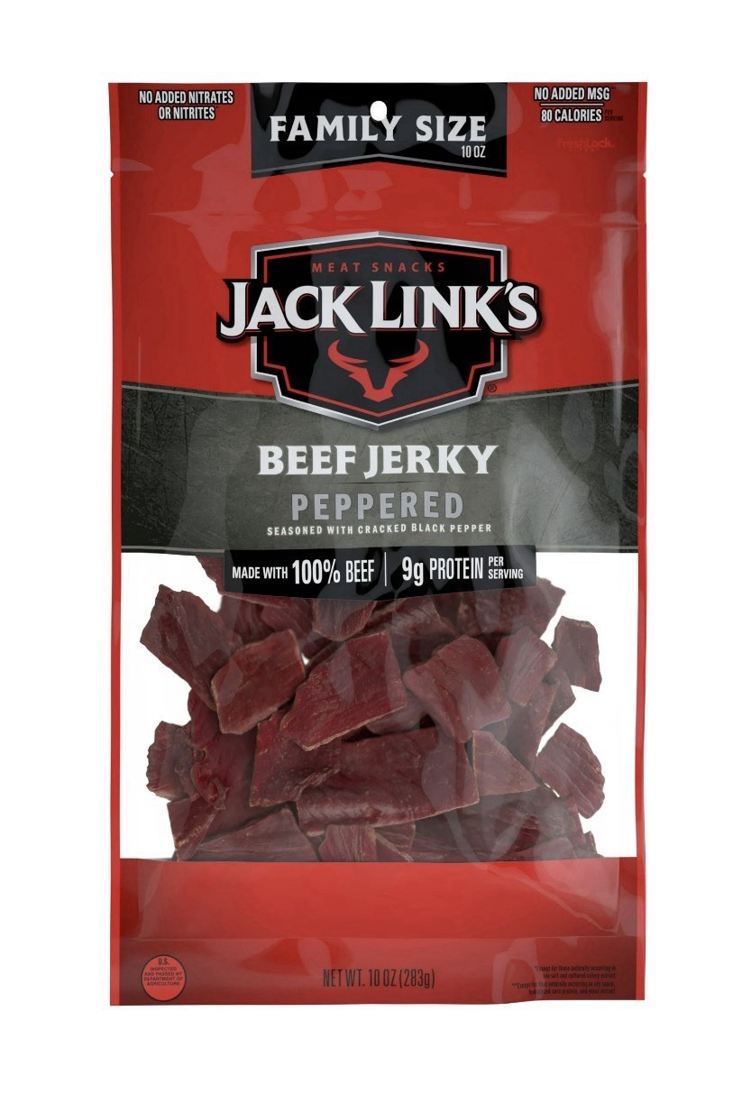 5x Jack Link’s Beef Jerky Peppered Flavor – Family Size 10oz XL Bag (LOT OF 5)