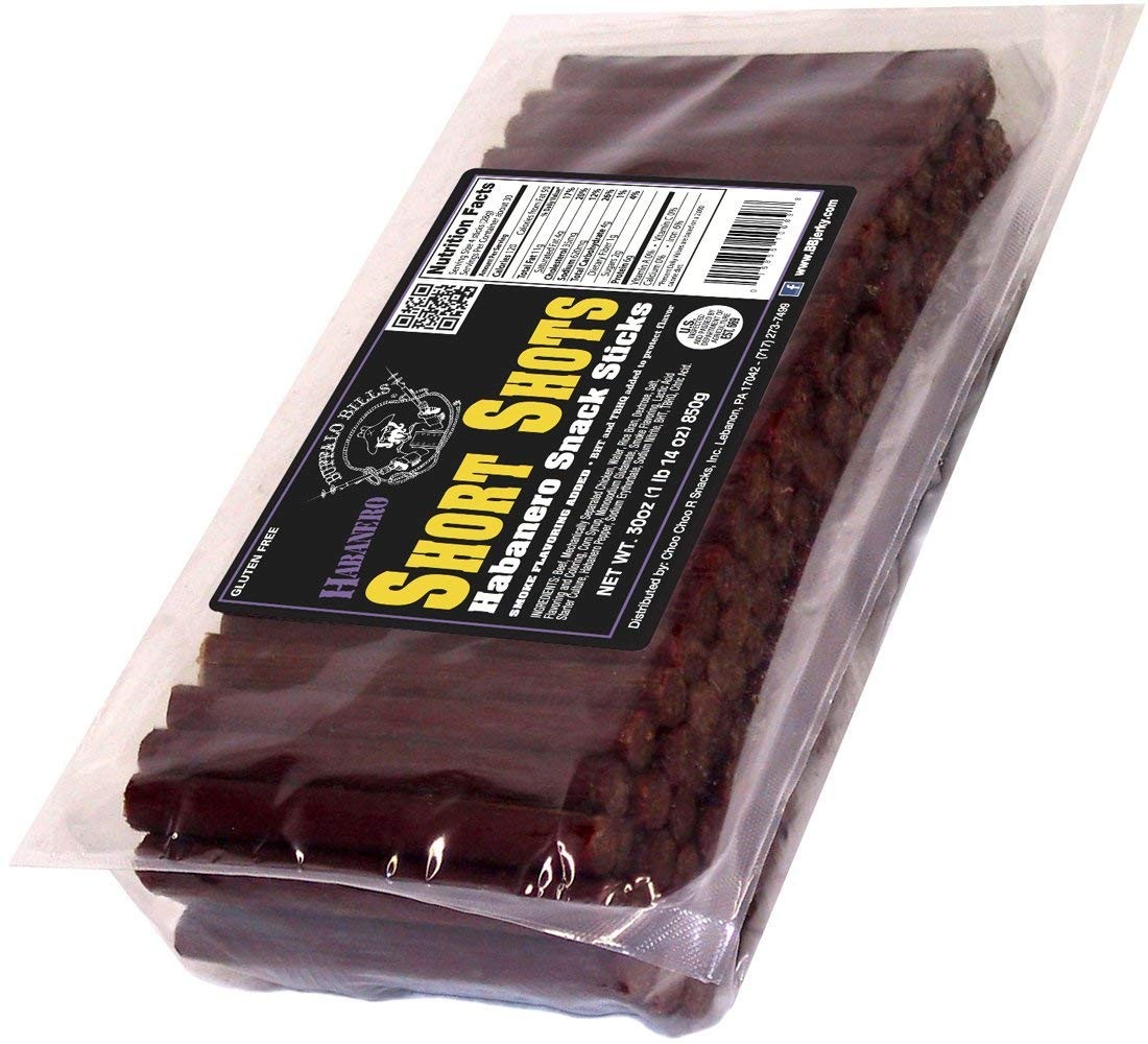 Buffalo Bills Habanero Short Shots 120 beef and chicken 3.5” snack sticks per…
