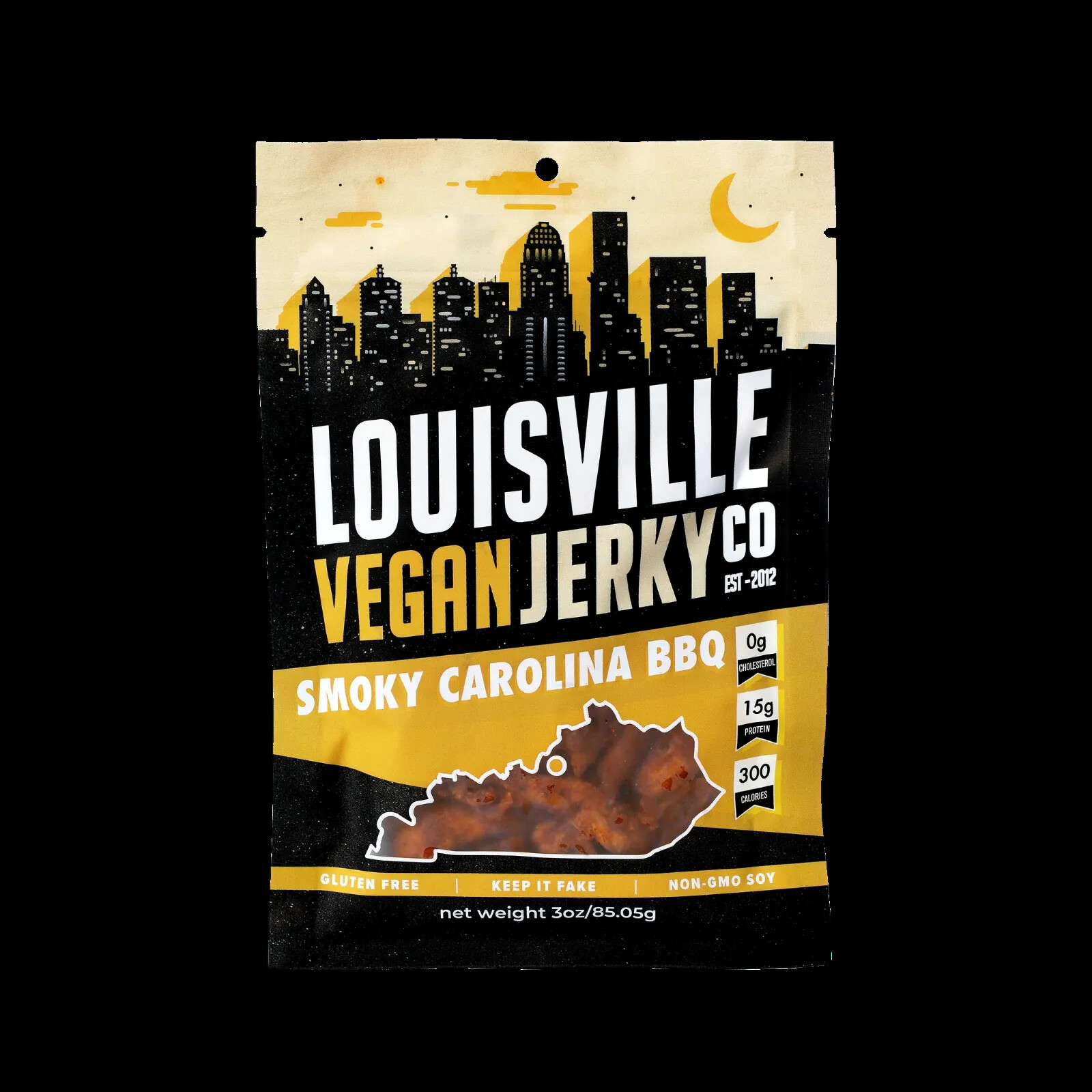 Louisville Vegan Jerky – Smoky Carolina BBQ meatless, vegetarian – gift