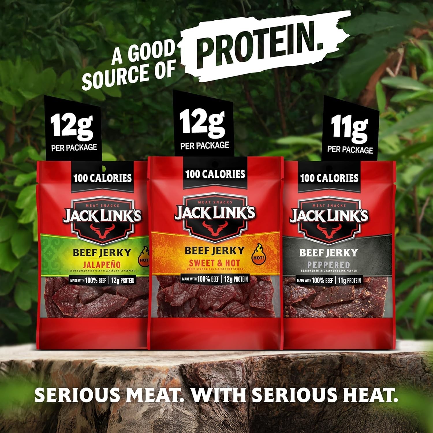 Bold Beef Jerky Variety Pack – Sweet & Hot, Jalapeño & Peppered – (15 Pack) 1…