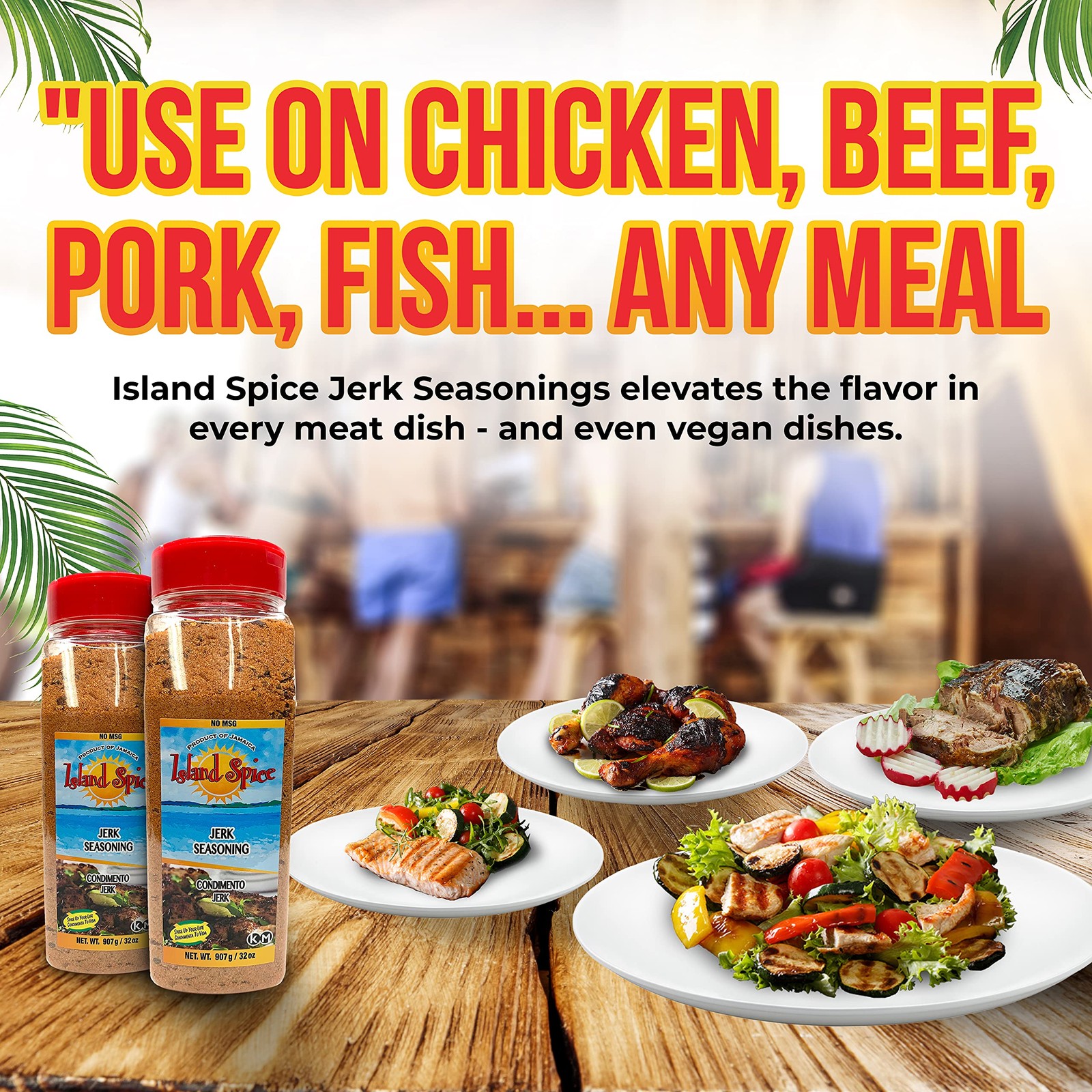 Island Spice Jerk Seasoning 32 ounces – Gluten-Free 32 Ounce (Pack of 1)