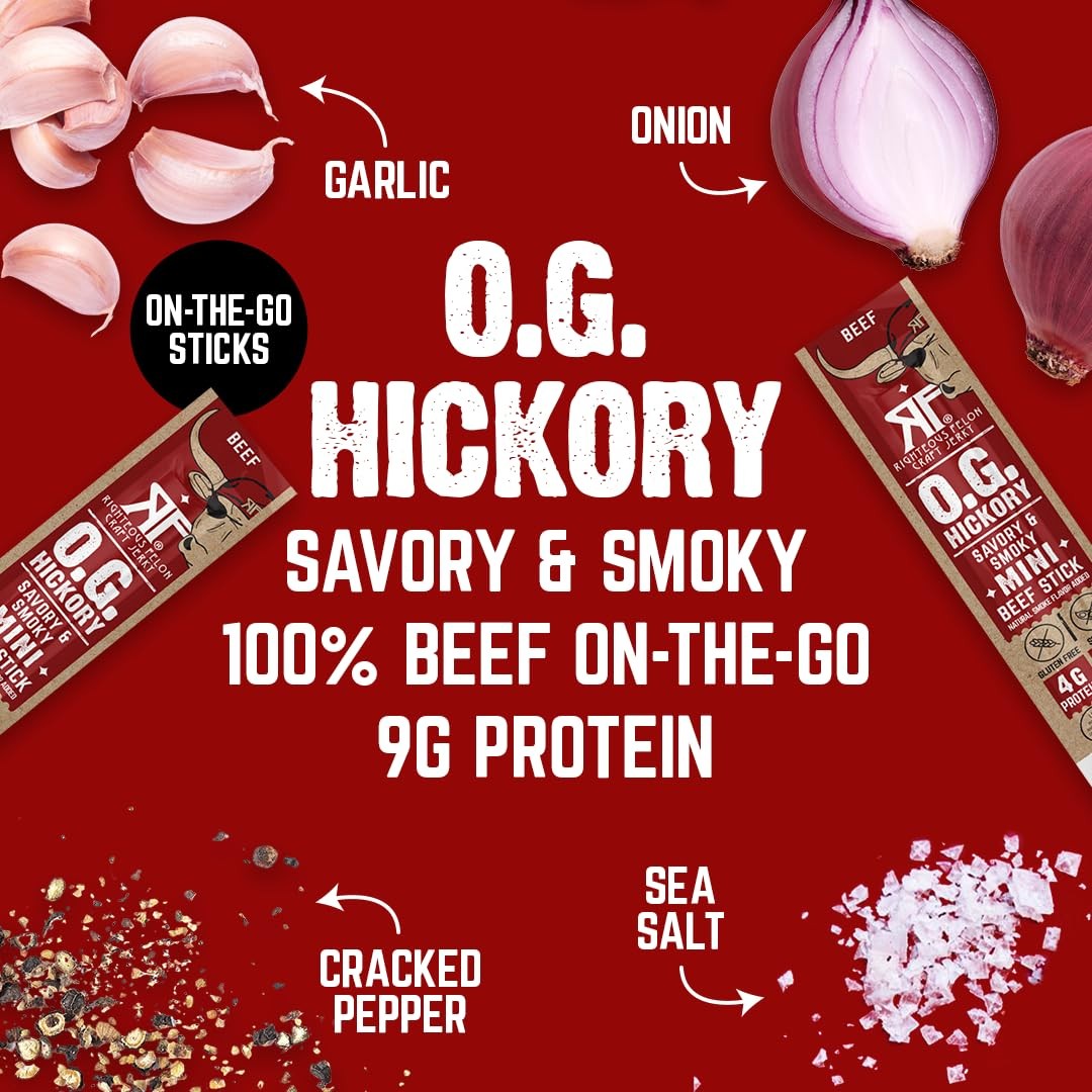 Righteous Felon Mini Meat Sticks | 100% Grass-Fed Beef Sticks | Keto, Gluten …