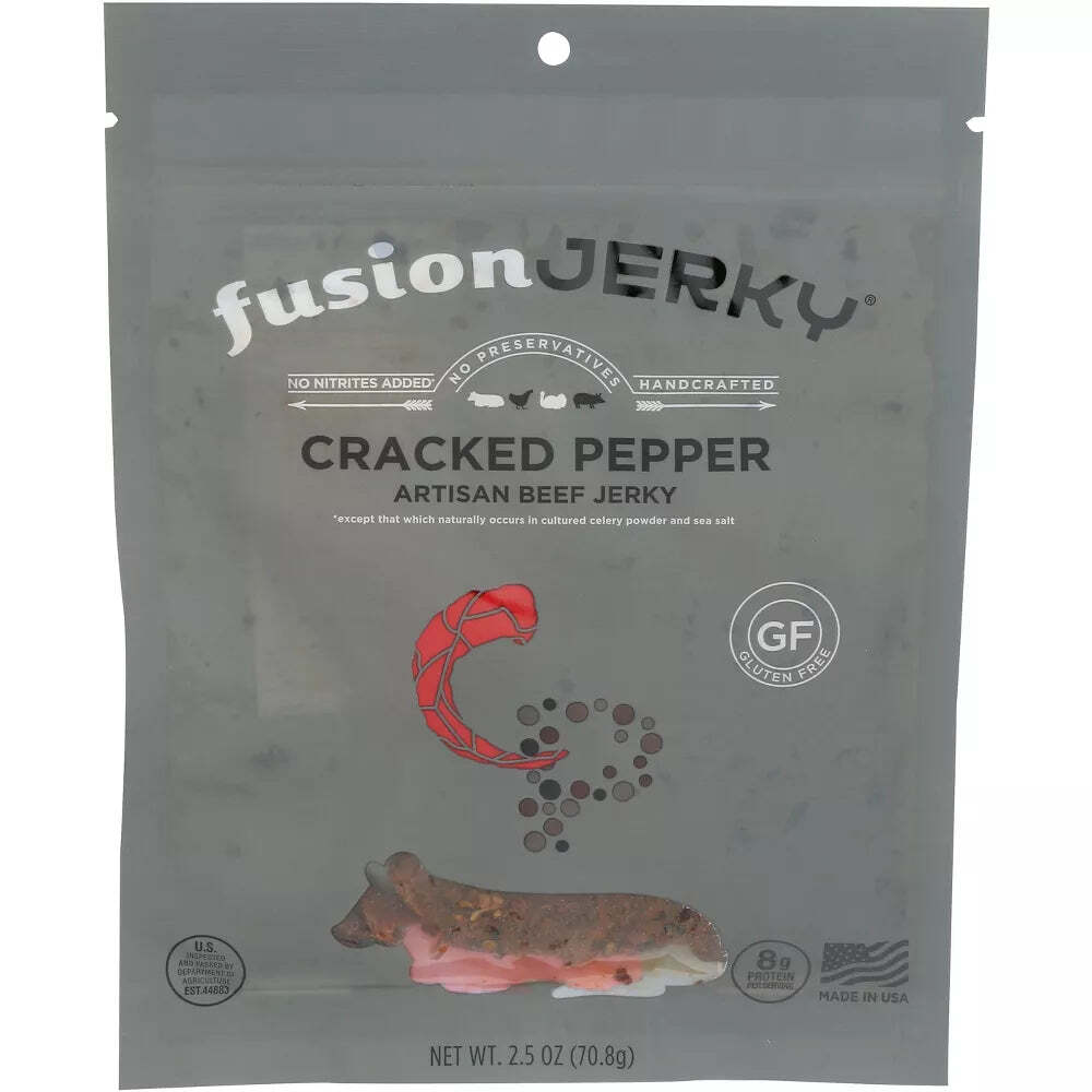 Fusion Jerky Artisan Beef Jerky Cracked Pepper 2.5 oz