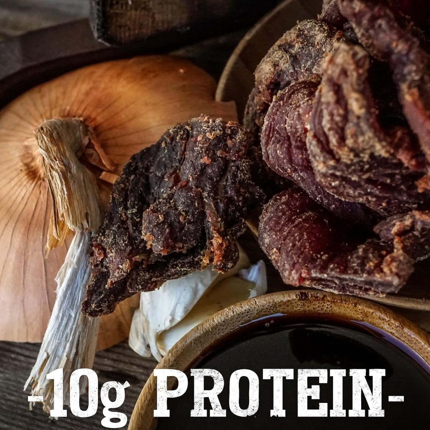 Teriyaki Beef Jerky High Protein Keto Gluten Free Carnivore Travel Snack 10 oz