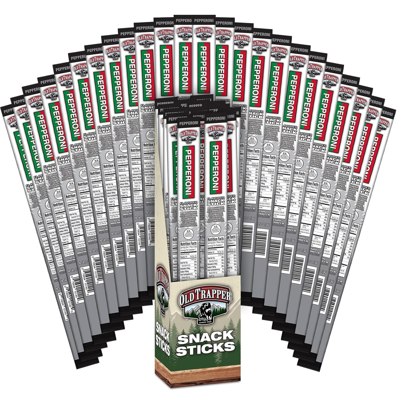 Teriyaki Snack Sticks, 17-Ounce Resealable Bag, Natural Wood Smoked Meat Sticks,