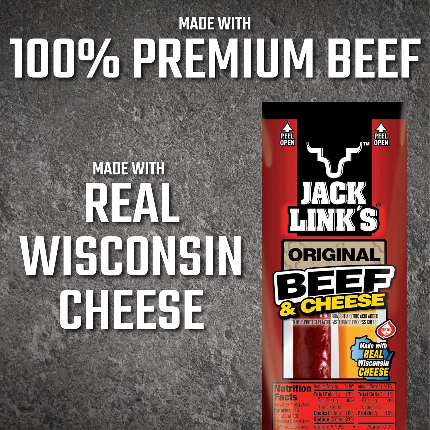 Jack Link’s Original Beef & Cheese Combo Pack, 1.2 oz – (16 Each)