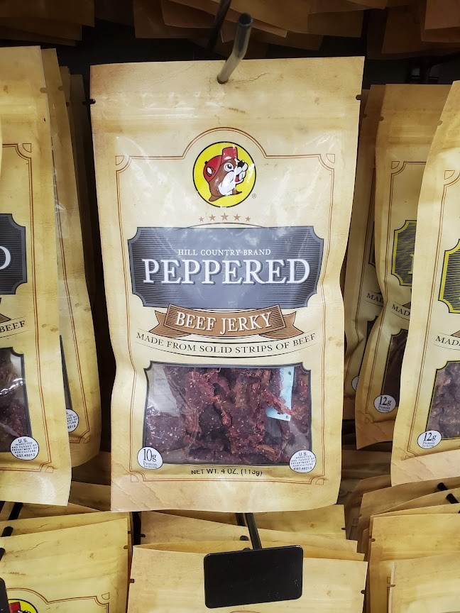 Buc-ee’s Beef Jerky – Peppered Flavor 4oz. Bag